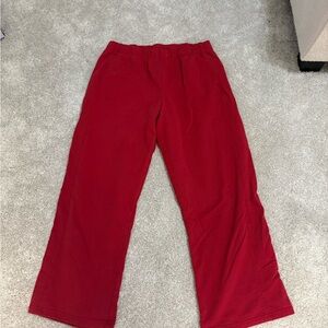 Garage Red Straight Leg Pants